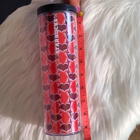 🆕️NWT 2019 Starbucks 16oz Valentines Day Heart Pink Red Travel Insulated Cup - Picture 13 of 13